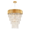 Visconte Pagani 13 Light 4 Tier Prism Chandelier - Brass