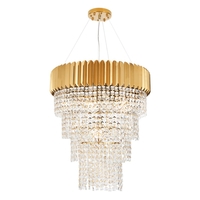 Visconte Pagani 13 Light 4 Tier Prism Chandelier - Brass