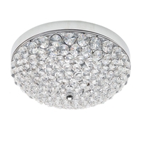 Visconte Roma 2 Light Semi Flush Ceiling Light with Crystal Shade - Chrome