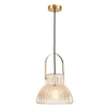 Visconte Sala 1 Light Champagne Glass Ceiling Pendant - Brass
