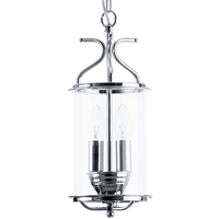 Visconte Salisbury 2 Light Ceiling Pendant Lantern - Chrome