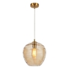Visconte Sarno 1 Light Ceiling Pendant with Champagne Glass Shade - Brass