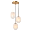Visconte Scala 3 Light Ceiling Cluster Pendant - Brass