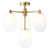 Visconte Scala 4 Light Semi Flush Ceiling Light - Brass