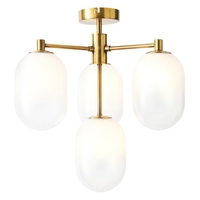 Visconte Scala 4 Light Semi Flush Ceiling Light - Brass