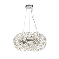 Visconte Scoppio de Stelle 12 Light Crystal Ceiling Pendant - Chrome