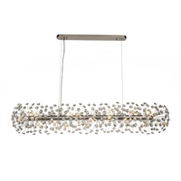 Visconte Scoppio de Stelle 14 Light Oblong Crystal Ceiling Pendant - Chrome
