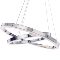 Visconte Spark LED Dual Hoop Ceiling Pendant Light - Chrome