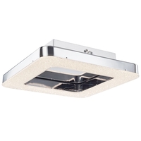 Visconte Spark LED Square Flush Ceiling Light - Chrome