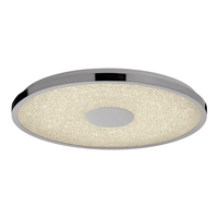 Visconte Spirale Flush 48cm LED Remote Control Ceiling Light - Chrome
