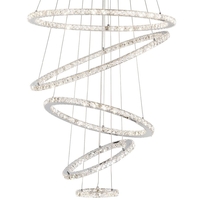 Visconte Spiro Five Hoop LED Ceiling Pendant - Chrome