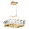 Visconte Tozzo Square Ceiling Pendant Light - Champagne Gold