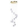 Visconte Tutti 14 Light Round Cluster Pendant - Gold