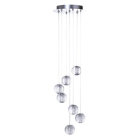 Visconte Tutti 7 Light Round Cluster Pendant - Chrome