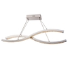 Visconte Two Bar Wavey Interlocking LED Ceiling Pendant - Chrome