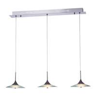 Visconte Zaffiro 3 Light LED Ceiling Pendant Bar Light - Chrome