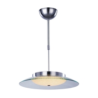 Visconte Zaffiro Semi Flush Ceiling Pendant Light - Chrome