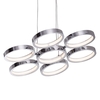 Visconte Zenith 7 Light LED Ceiling Pendant with Ring Shades - Chrome