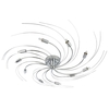 Vortex 10 Light Semi Flush Ceiling Light - Chrome