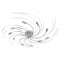 Vortex 10 Light Semi Flush Ceiling Light - Chrome