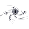 Vortex 5 Light Semi Flush Ceiling Light - Black Chrome