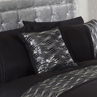Waves Boudoir Cushion - Black