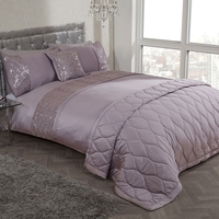 Waves King Size Duvet Set - Heather