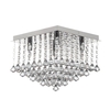 Wendy Square Droplet Flush Ceiling Light - Chrome