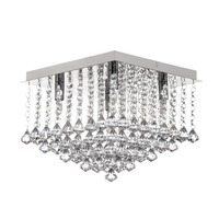 Wendy Square Droplet Flush Ceiling Light - Chrome