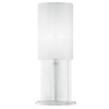 White Acrylic Ribbed Table Lamp