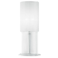 White Acrylic Ribbed Table Lamp