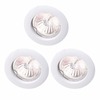 White Fixed Recessed Downlights - 3 Pack