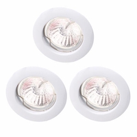 White Fixed Recessed Downlights - 3 Pack