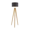 Willow Wooden Tripod Floor Lamp - Natural