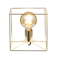 Wire Frame Table Lamp - Brass