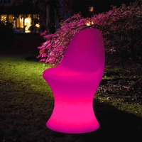 Xantian LED Outdoor Light Up Dining Chair - Pink