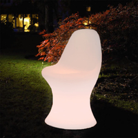 Xantian LED Outdoor Light Up Dining Chair - White