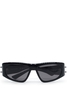 ALEXANDER MCQUEEN ARM BRANDING SUNGLASSES Size: One,  colour: BLACK