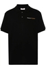 ALEXANDER MCQUEEN BRANDED PIQUET POLO SHIRT Size: L,  colour: BLACK