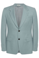 ALEXANDER MCQUEEN DOUBLE WOOL MOHAIR JACKET Size: 50,  colour: BLUE