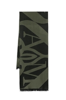 ALEXANDER MCQUEEN EXPLODED SEAL SCARF Size: One,  colour: KHAKI