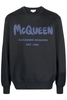 ALEXANDER MCQUEEN GRAFFITI BRANDED SWEATSHIRT Size: L,  colour: NAVY