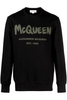 ALEXANDER MCQUEEN GRAFFITI LOGO SWEATSHIRT Size: L,  colour: BLACK