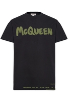 ALEXANDER MCQUEEN GRAFFITI LOGO T SHIRT Size: L,  colour: BLACK