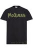 ALEXANDER MCQUEEN GRAFFITI LOGO T SHIRT Size: XL,  colour: BLACK