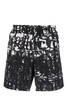 ALEXANDER MCQUEEN GRAFFITI SWIMSHORTS Size: M,  colour: BLACK