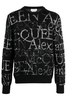 ALEXANDER MCQUEEN GRAFFITI WOOL SWEATER Size: M,  colour: BLACK