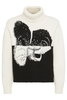 ALEXANDER MCQUEEN GRAPHIC ORCHID ROLL NECK Size: L,  colour: IVOR