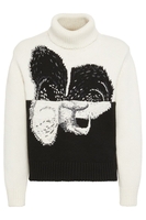 ALEXANDER MCQUEEN GRAPHIC ORCHID ROLL NECK Size: S,  colour: IVOR