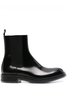 ALEXANDER MCQUEEN LEATHER CHELSEA BOOT Size: 42,  colour: BLACK